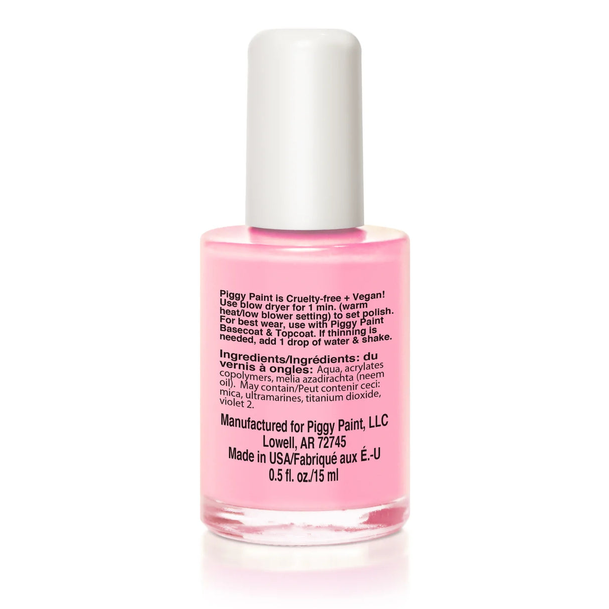 Nail Polish Muddles the Pig in pastel pink, non-toxic, cruelty-free, vegan, water-based, safe for kids and pregnancy.