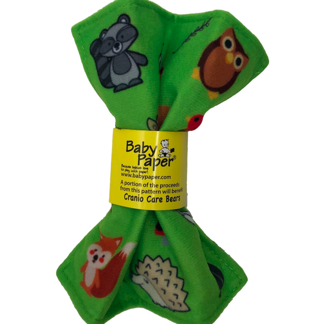 Baby Paper | Woodland soft, washable sensory toy featuring forest animals for safe, portable baby entertainment.