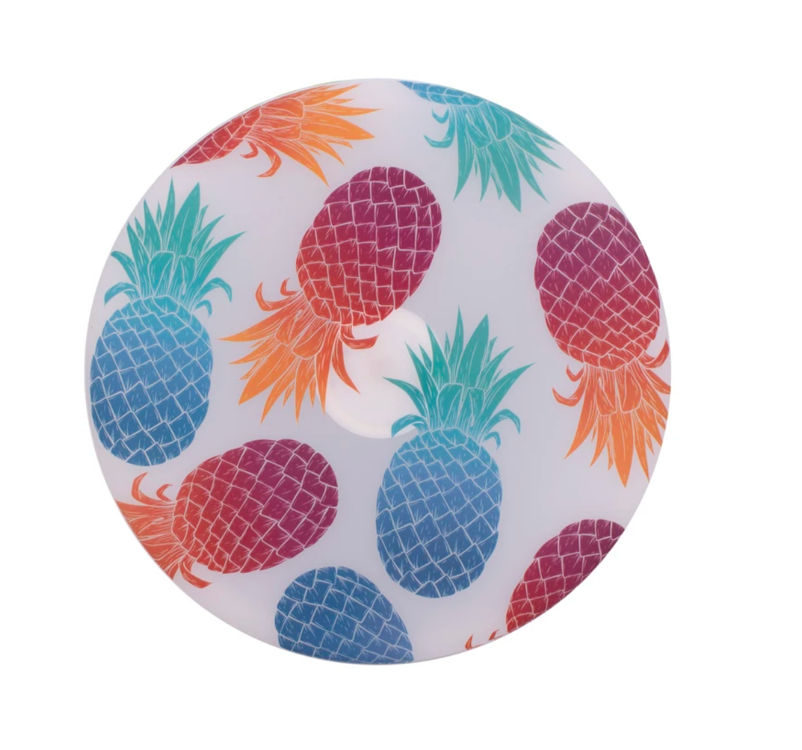 Waboba Wingman Disc UFO LED flying disc with colorful pineapple pattern and foldable silicone design for indoor and outdoor use.