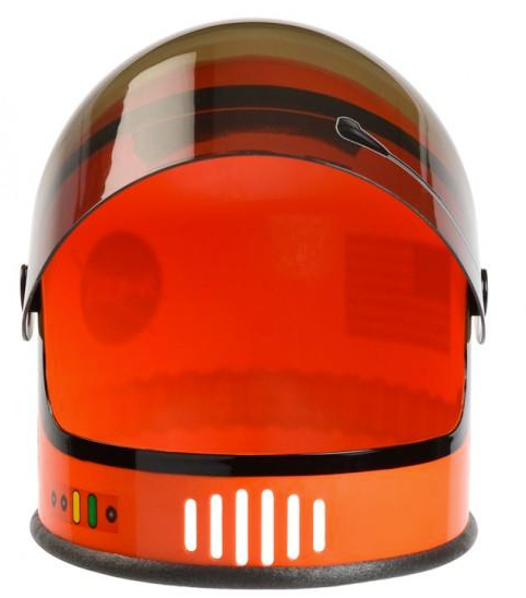 Youth size orange Astronaut Helmet with moving visor and detailed design, perfect for kids ages 3-10.