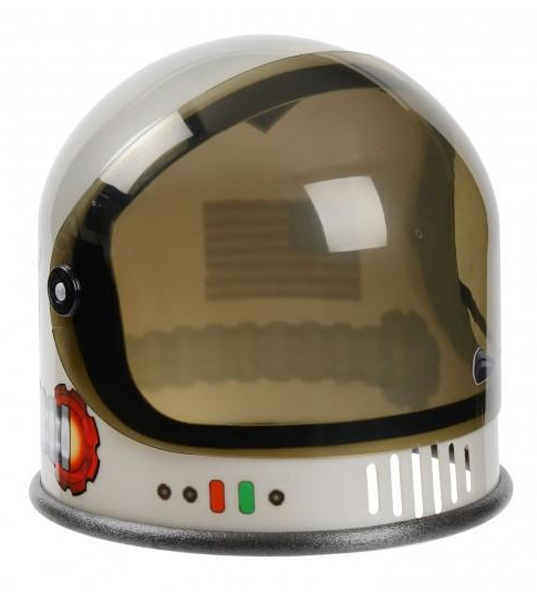 Astronaut Helmet youth size white space helmet with moving visor and colorful details for kids ages 3 to 10.
