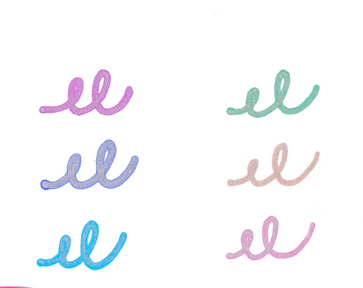 Silver Linings Markers showing colorful self-outlining strokes with a silver metallic inside in six vibrant colors.