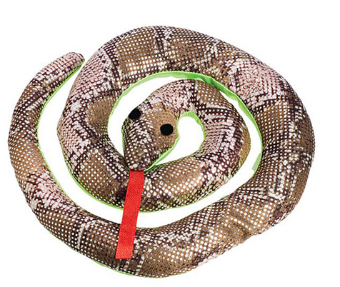 Reptile Sand Animal toy in snake design with detailed scales and a red tongue, colorful and sand-filled for reptile lovers.