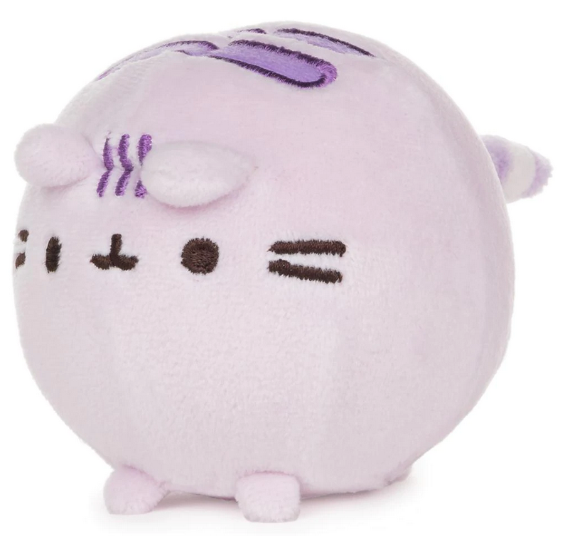 Pusheen Round Squishy in light purple, soft and squeezable plush toy with cute embroidered face and ears.