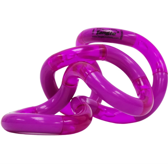 Tangle | Palm Classic in bright purple with smooth, curved sections for fidgeting, hand therapy, and calming anxiety.