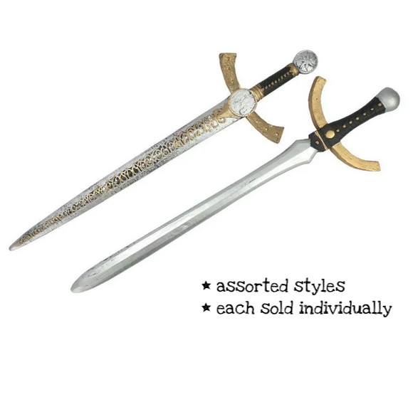Knight Sword toy foam swords in assorted styles, perfect for imaginative play or costume accessories.