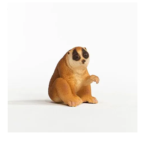 Slow Loris figurine with wide eyes and fuzzy body, perfect for animal lovers and collectible animal toys.