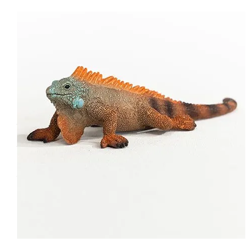 Iguana figurine with realistic scaly texture and detailed painting, designed for durability and play.