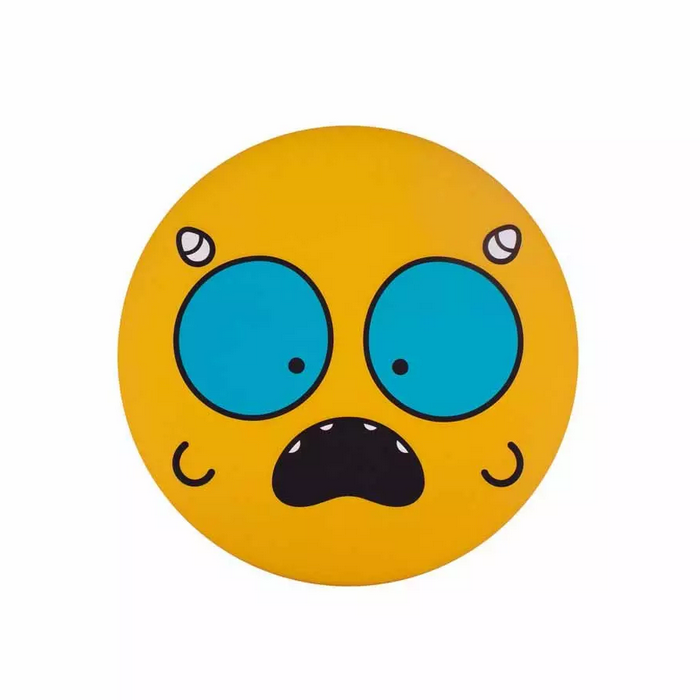 Waboba Super Flying Head yellow foldable silicone disc with funny face design for indoor and outdoor play.