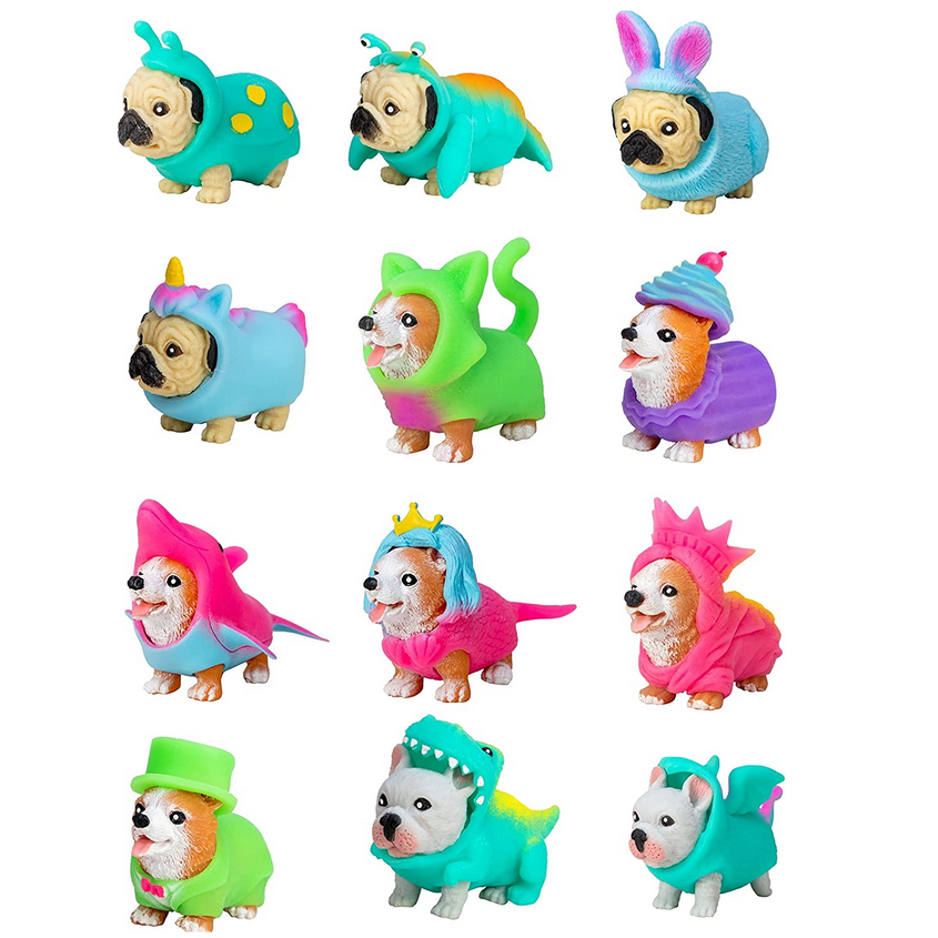 Party Puppy Rave collectible puppies in colorful, fun animal and fantasy costumes, each sold separately for ages 3+