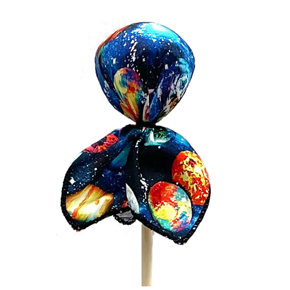 Two Bros Arrow | Planet foam-tipped arrow with vibrant cotton fabric featuring colorful planet designs for safe creative play.