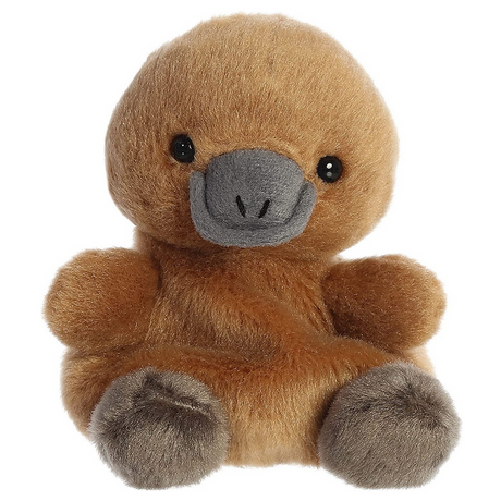 Palm Pals Platypus Patty plush toy with soft brown fur and gray beak, perfect 5-inch cuddly companion.