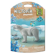 Wiltopia Polar Bear toy set with collectible card, fish accessories, and eco-friendly sustainable materials packaging.