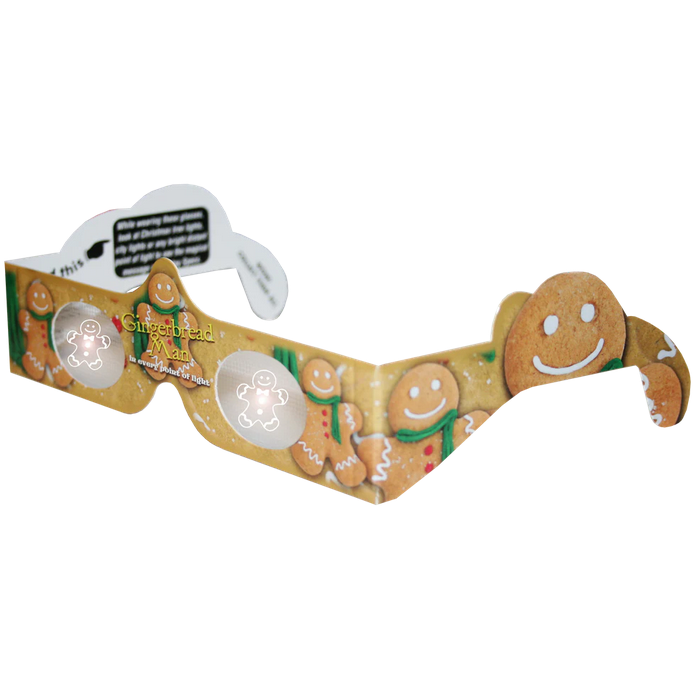 Holiday Specs | Gingerbread Men novelty glasses featuring gingerbread man lenses that create magical holiday light effects.