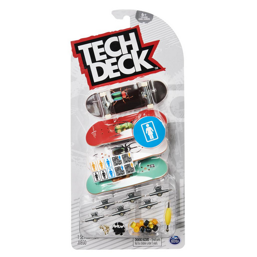 Tech Deck Ultra Dlx Fingerboard 4pk with four detailed mini skateboards and accessories in original packaging.