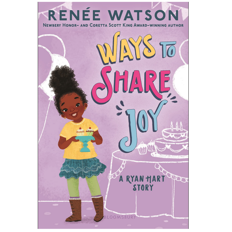 Cover of Ways to Share Joy showing a joyful girl holding cupcakes next to a decorated table.