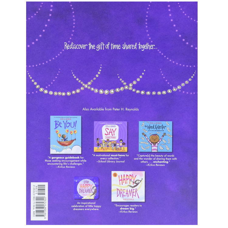 Back cover of Our Table book by Peter H. Reynolds featuring quotes and images of related books.