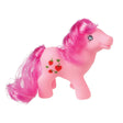 Pony Precious pink toy pony with bright pink hair and strawberry details, fun for kids to brush and play with.