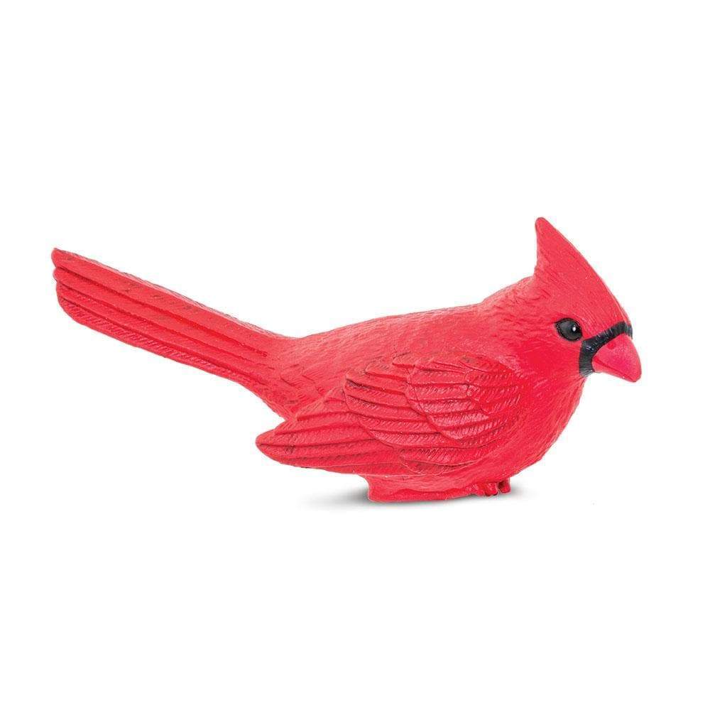 Cardinal figurine hand-painted with detailed feathers, red body, black face, 5 inches long, from the Incredible Creatures® collection.
