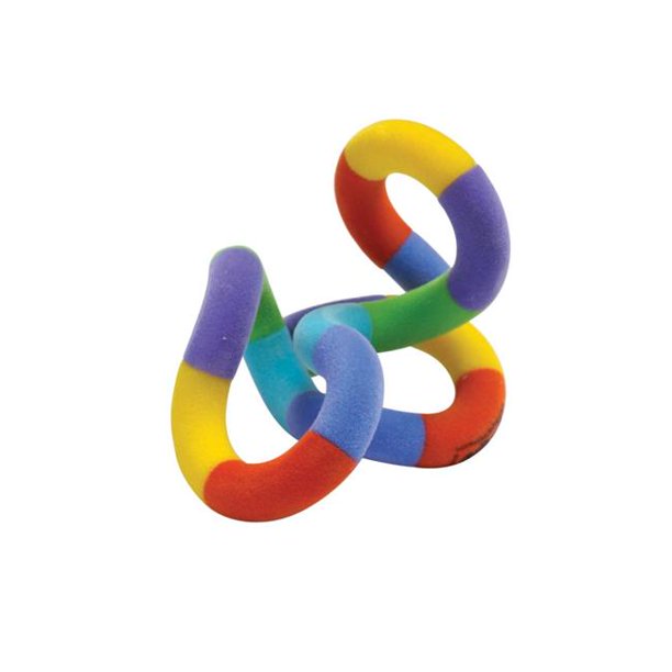 Colorful and fuzzy tactile toy twist, the Tangle Jr Fuzzy is perfect for ages 3 and up and endless twisting fun.