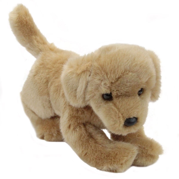 Golden Retriever Honey plush toy with soft golden fur and detailed face, perfect for cuddles and playtime.