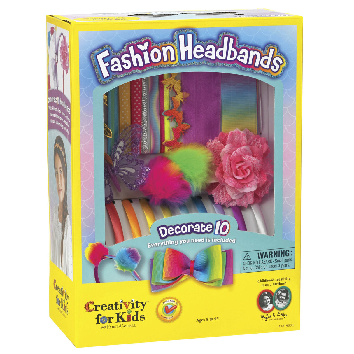 Fashion Headbands set with colorful ribbons, fluffy pom poms, flowers, and butterflies for creative hair accessories.