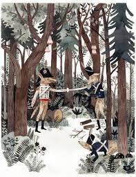 Wildwood #1 book illustration of two characters in a dense forest, capturing the secret world and adventure within.