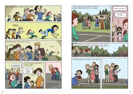 Real Friends book illustration showing kids at school and playground scenes, capturing friendship and social challenges.