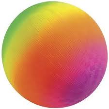 Playground Ball 8in | Neon with vibrant gradient colors designed for classic playground games and outdoor fun.