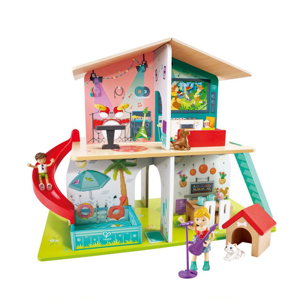 Hape wooden dollhouse clearance