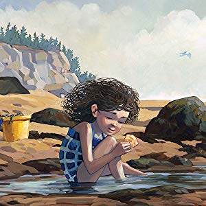 Hum and Swish shows a child happily playing alone on the beach, enjoying creativity and peaceful moments.