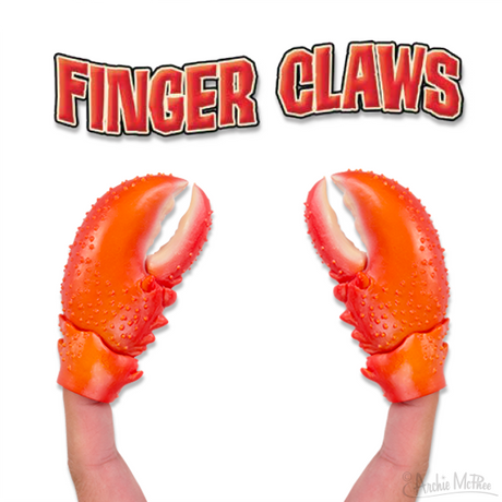 Finger Lobster Claw on fingers, realistic soft vinyl puppet claw turning your hand into a crab or lobster claw.