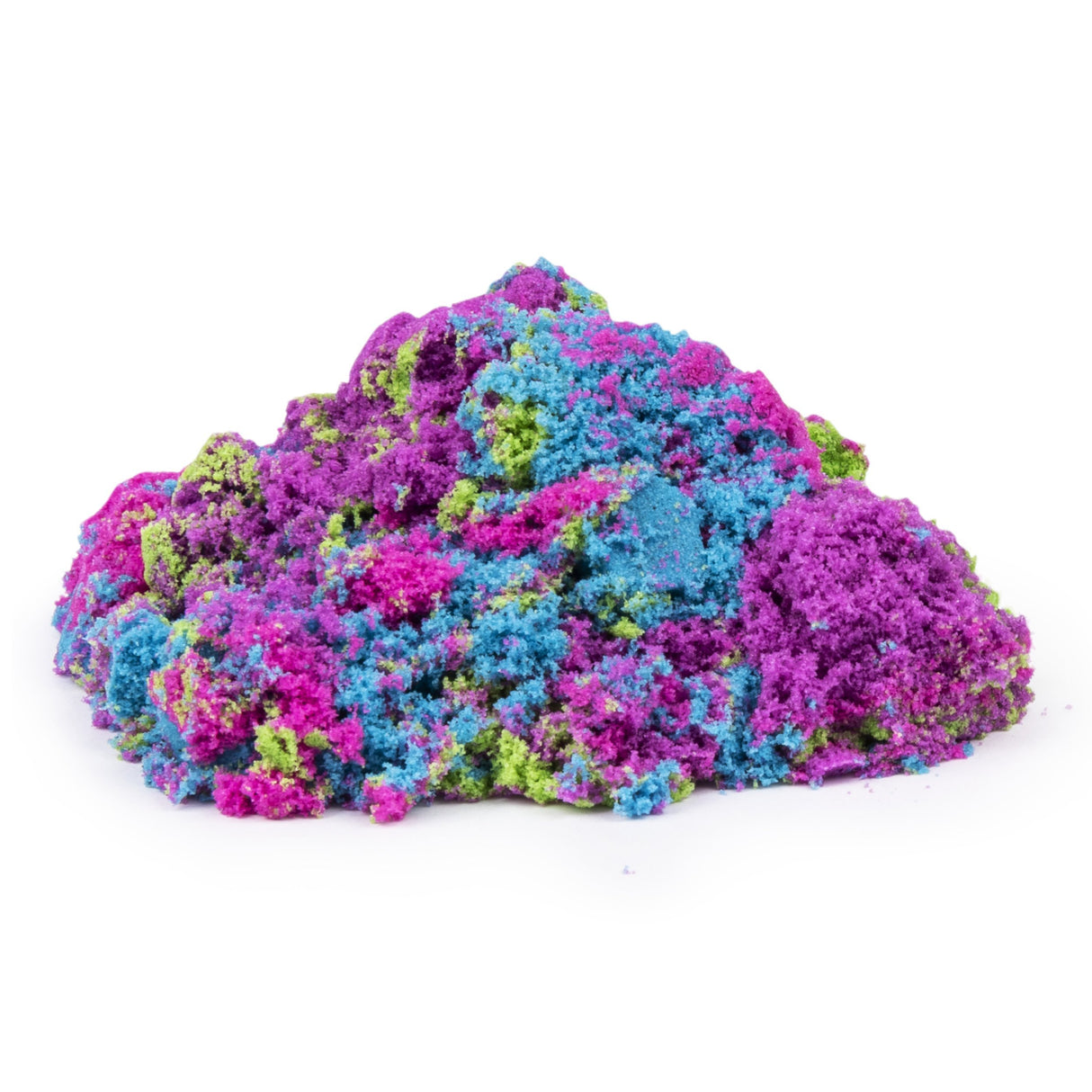 Kinetic Sand Rainbow Unicorn colorful moldable sand mix in blue, purple, pink, and green for creative play and sensory fun.