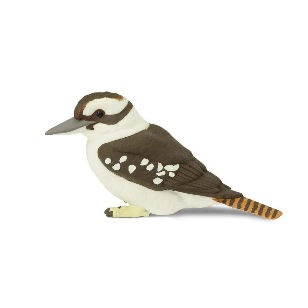 Kookaburra toy figurine, hand-painted, lifelike detail, 3-inch size, from Wings of the World Birds collection.