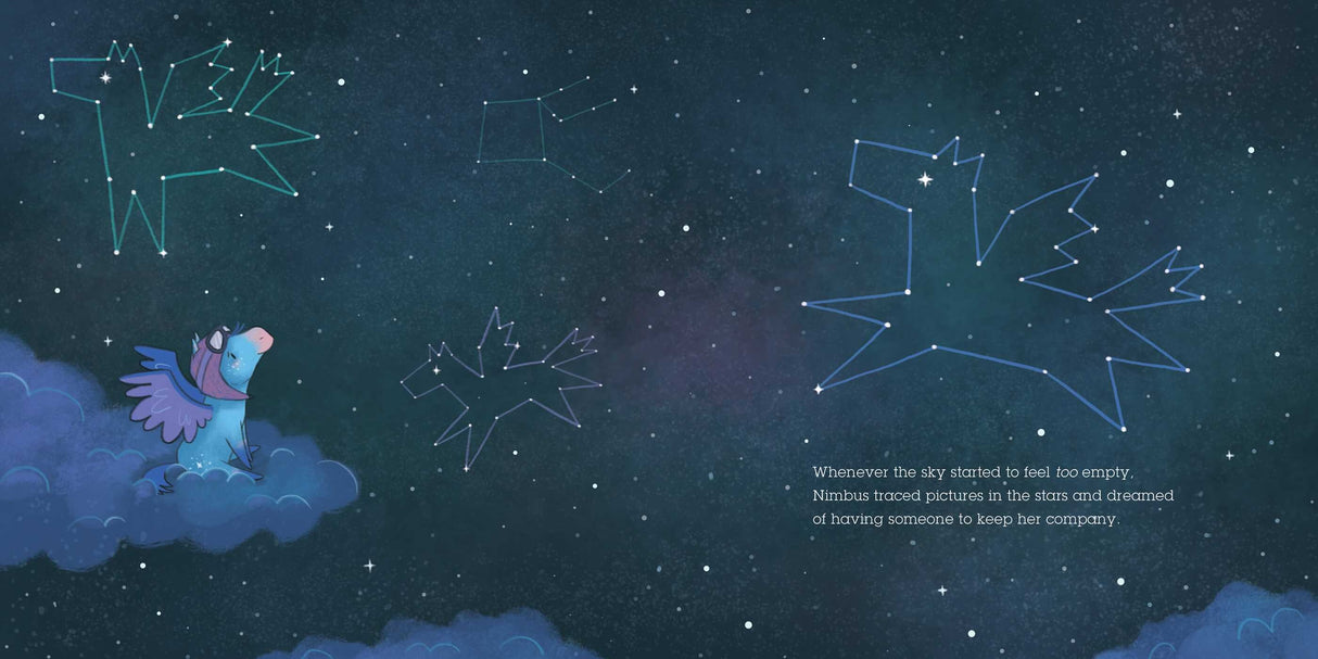 Perfectly Pegasus shows a lonely pegasus looking at star constellations shaped like ponies in a night sky.