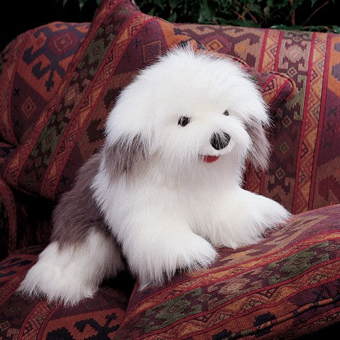 Sheepdog Puppet with soft fur and realistic features, perfect for interactive play and imaginative fun at home.