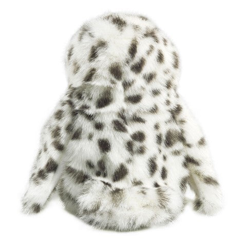 Snowy Owl Little Hand plush toy with soft spotted fur, perfect for small hands to flap wings and spark imagination.