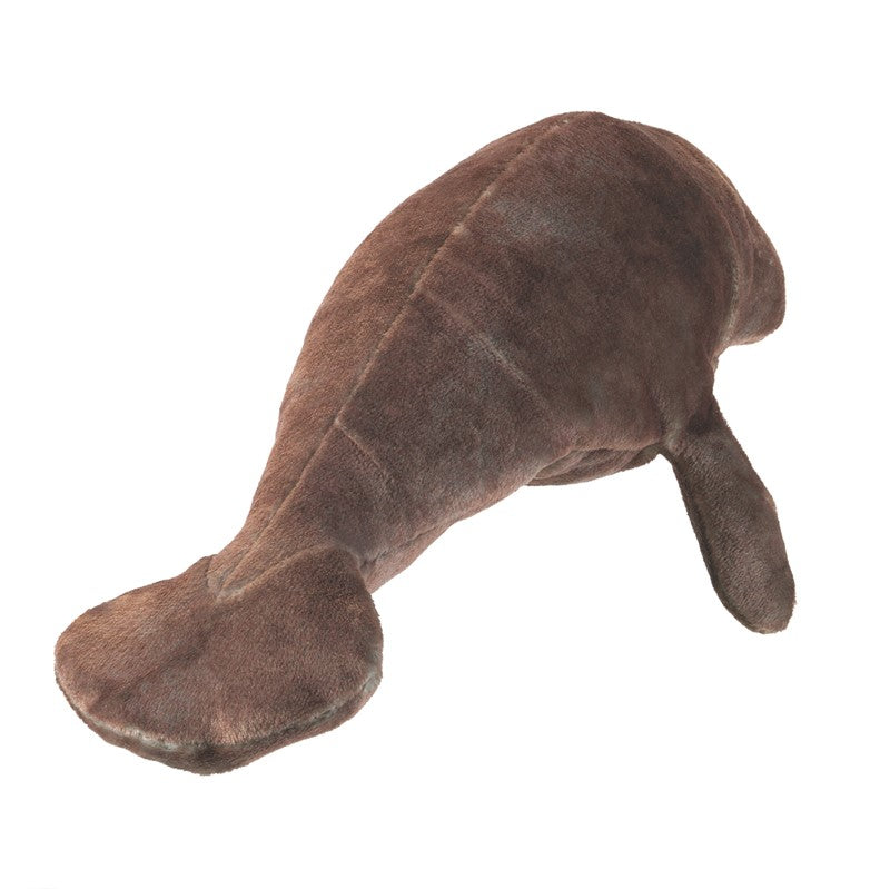 Manatee Finger Puppet plush toy with soft brown fabric and movable mouth, perfect for imaginative play and sea creature lovers.