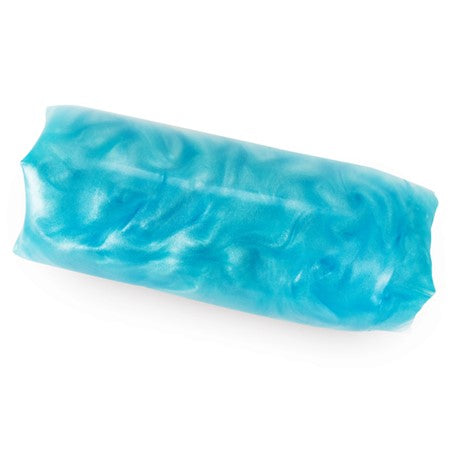 Water Wiggle Pearl finger fidget with pearly liquid inside, providing a wiggly sensory experience in blue color.