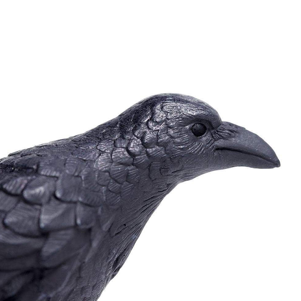 Close-up of the Raven toy figurine showing detailed feathers and beak, perfect for décor or creative play.