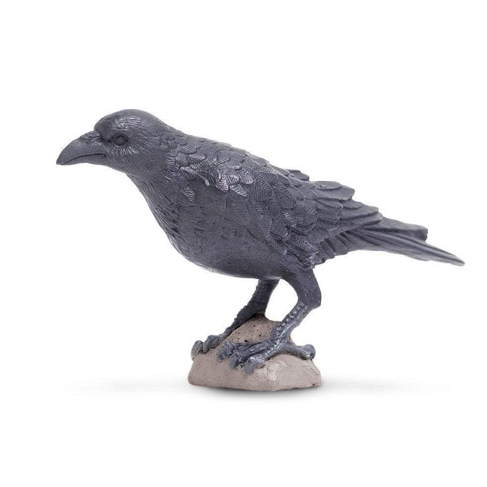 Raven toy figurine detailed and accurate, perfect for décor or creative play, standing 3 inches long on a small base.
