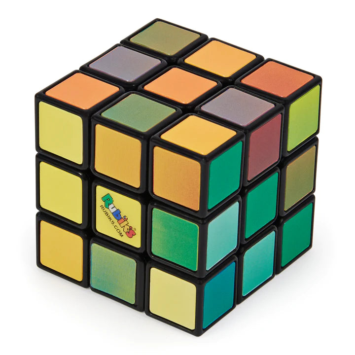 Rubiks 3x3 Impossible puzzle cube with iridescent color-changing tiles for a challenging twist on the classic Rubik's Cube.