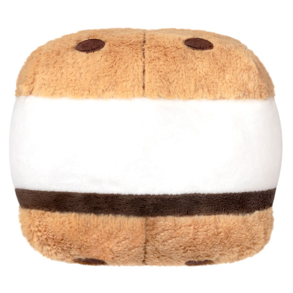 S'More Snackers plush pillow showing a soft, cuddly s'more with chocolate and marshmallow layers.
