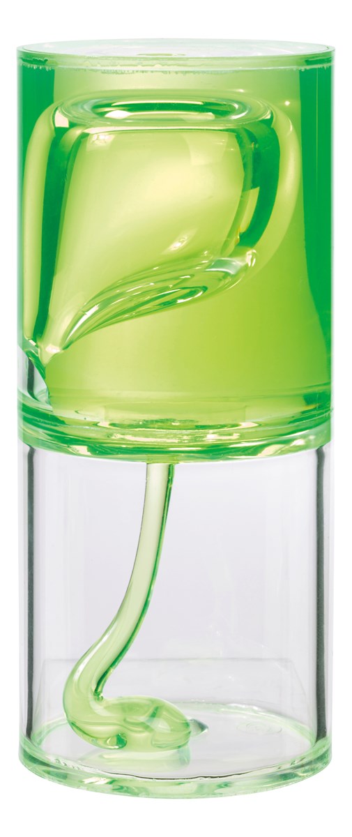 Ooze Dribbler with slow-flowing green ooze in clear tube for a relaxing sensory experience.
