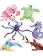 Sea Life Sand Animal assorted colorful sea creatures filled with sand, soft and shiny collectible toy, 4-6 inches.