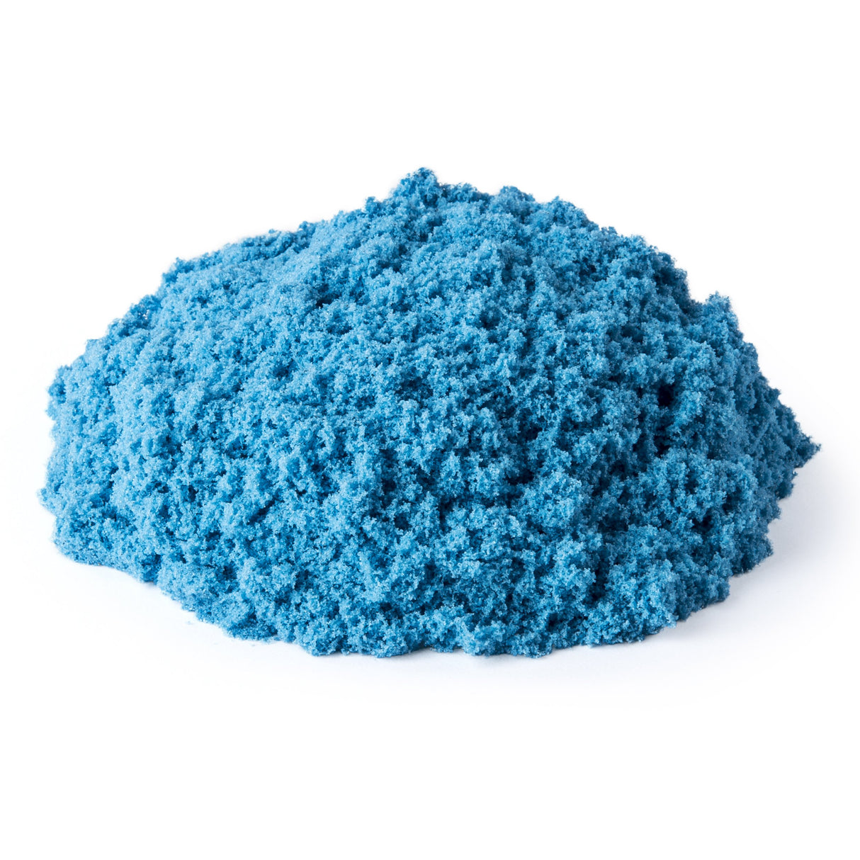 Kinetic Sand blue moldable play sand pile, soft and squeezable, perfect for creative indoor fun and sensory play.