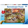 60pc Dinosaur Dash Puzzle featuring large, durable pieces with a vibrant dinosaur scene for ages 4 and up.