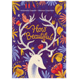 How Beautiful picture book cover with forest animals and colorful leaves in a whimsical illustration style.