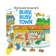 Richard Scarry's Busy Busy Town hardcover book cover with colorful town scenes and playful animal characters.
