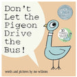 Cover of the book Don't Let the Pigeon Drive the Bus showing a blue pigeon and the title text in a speech bubble.